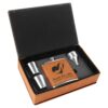 Drinkware - Laserable Leatherette® 6 oz. Flask Gift Box Sets - Image 4