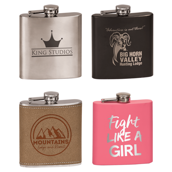 Drinkware - 6 oz. Stainless Steel Flasks