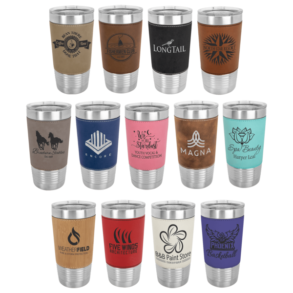 Drinkware - Polar Camel™ Laserable 20 oz. Tumblers (Leatherette® and Silicone)