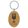 Gifts - Metal Frame Laserable Leatherette® Keychains - Image 12