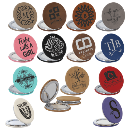 Gifts - Laserable Leatherette® Compact Mirrors