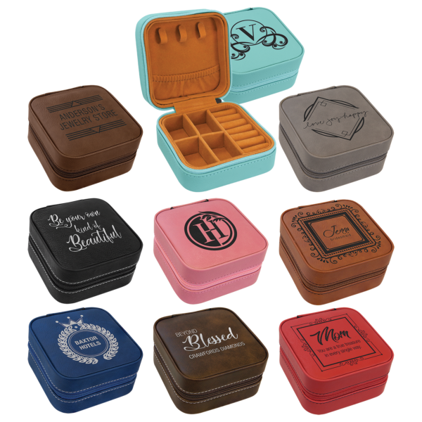 Gifts - Laserable Leatherette® Travel Jewelry Boxes - Image 2