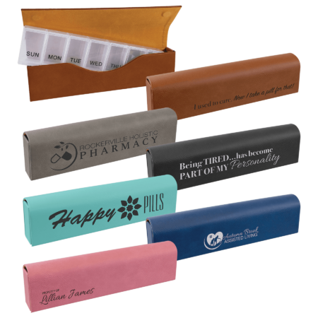 Gifts - Laserable Leatherette® Pill Boxes